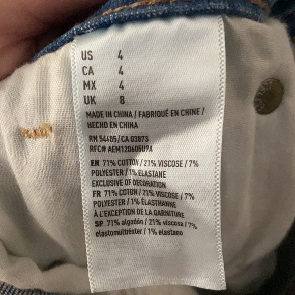 American Eagle Blue Distressed Shorts - Picture 5 of 5